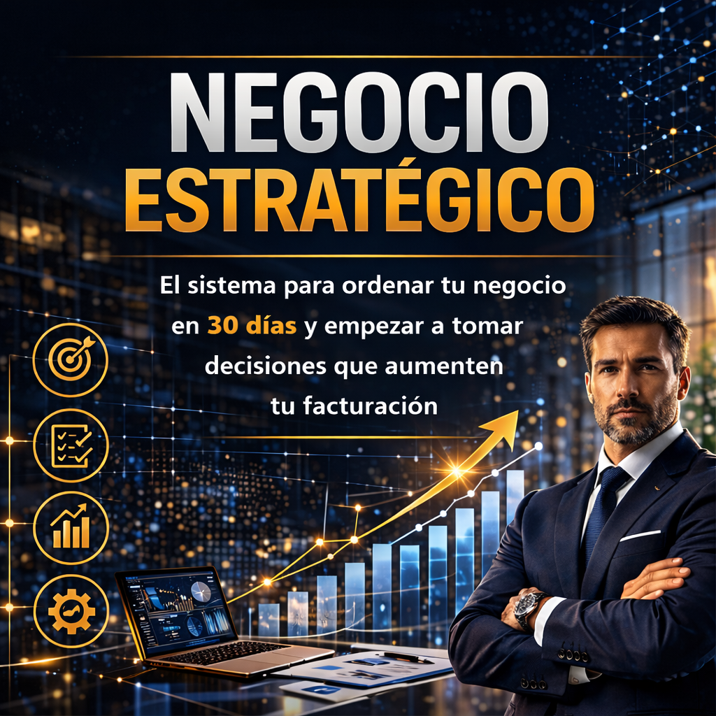 Negocio Estratégico + 3 Bonos | Ordená tu negocio en 30 días y empezá a tomar decisiones que aumenten tu facturación (aunque hoy sientas que estás improvisando)
